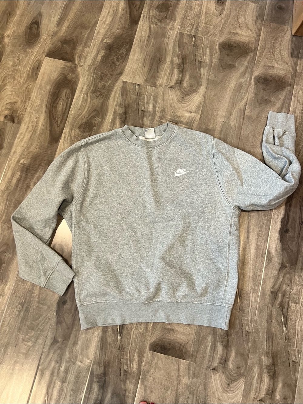 Nike Gray Crewneck Sweatshirt with White Logo